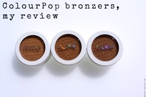 ColourPop bronzers, my review