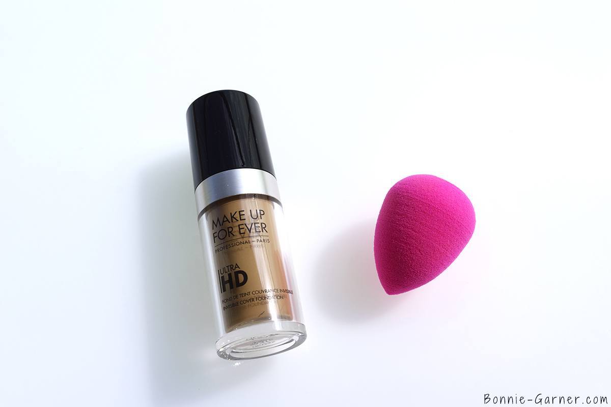 Make Up For Ever Ultra HD liquid foundation Y315 Beauty Blender