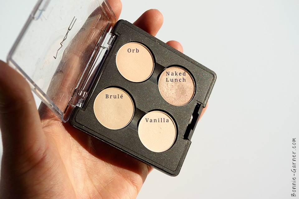 MAC eyeshadows Brulé Orb Vanilla Naked Lunch