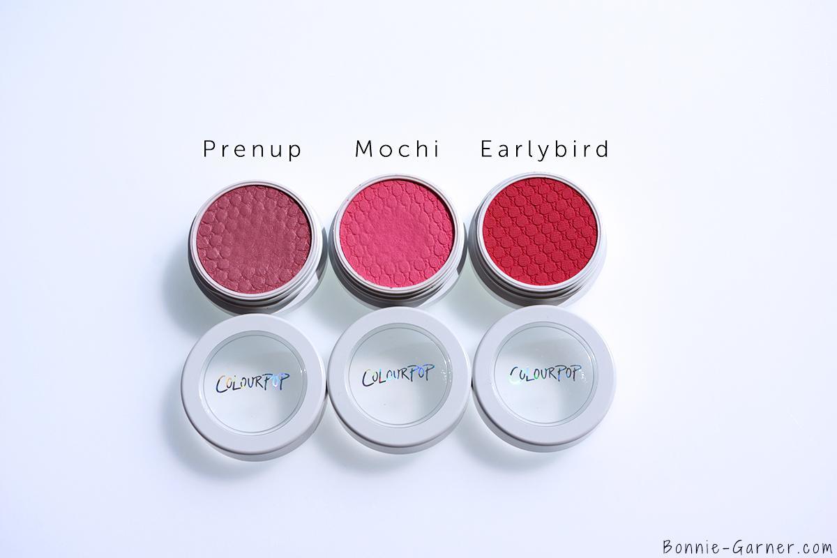 ColourPop Super Shock Cheeks blushes: Prenup, Mochi & Earlybird