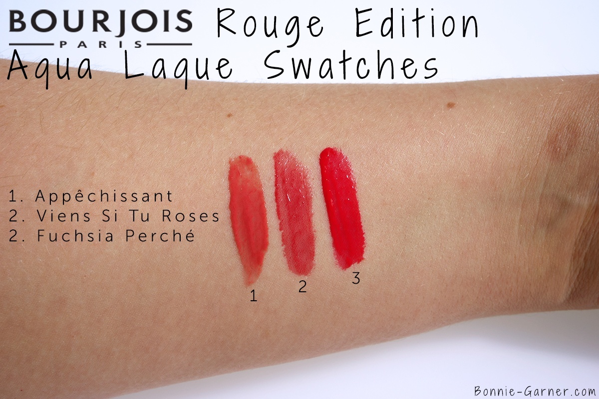 Bourjois Rouge Edition Aqua Laque, Appêchissant, Viens Si Tu Roses, Fuchsia Perché swatches