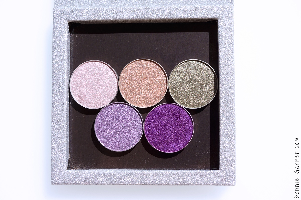 Makeup Geek Foiled eyeshadows Whimsical, Starry Eyed, Charmed, Day Dreamer, Masquerade.