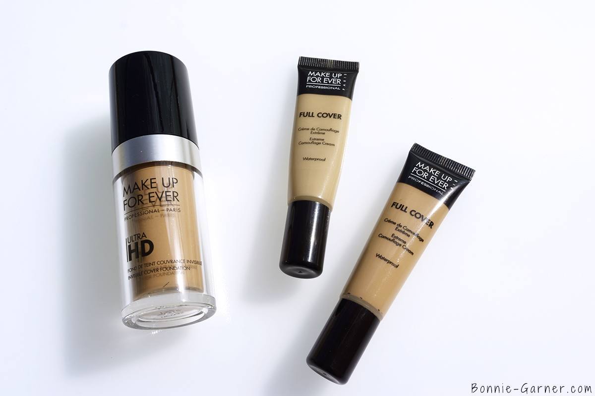 Make Up For Ever Ultra HD liquid foundation, Full Cover concealer 6 & 7