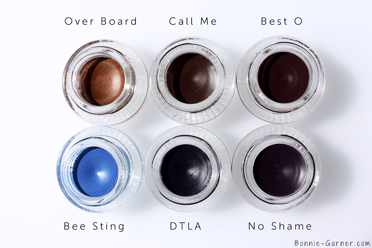 Colourpop Creme Gel Colour Best O, No Shame, Over Board, Bee Sting, Call Me, DTLA