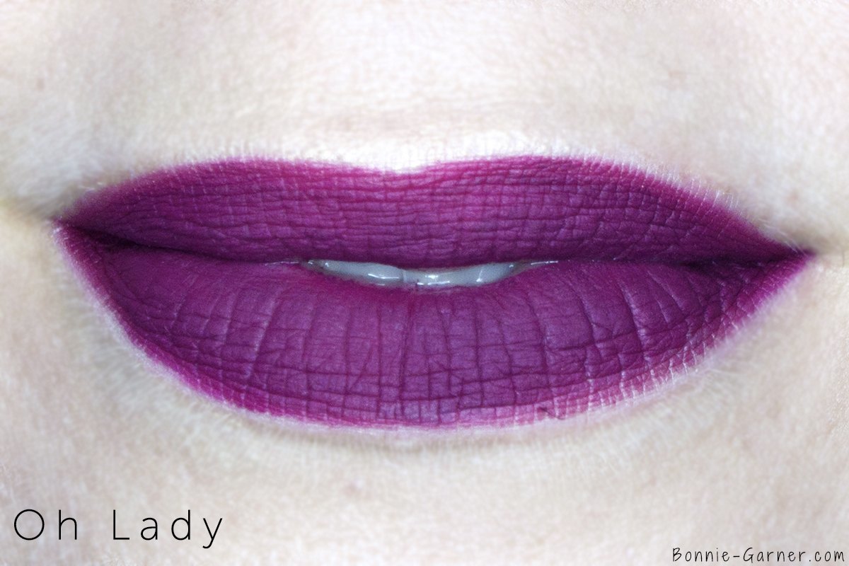 MAC Retro Matte Liquid Lipstick Oh Lady lip swatch