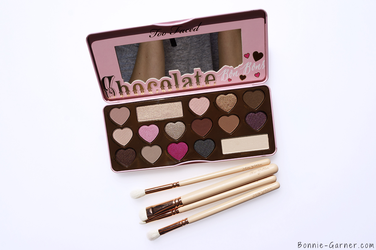 Too Faced Chocolate Bon Bons eyeshadow palette, ZOEVA brushes