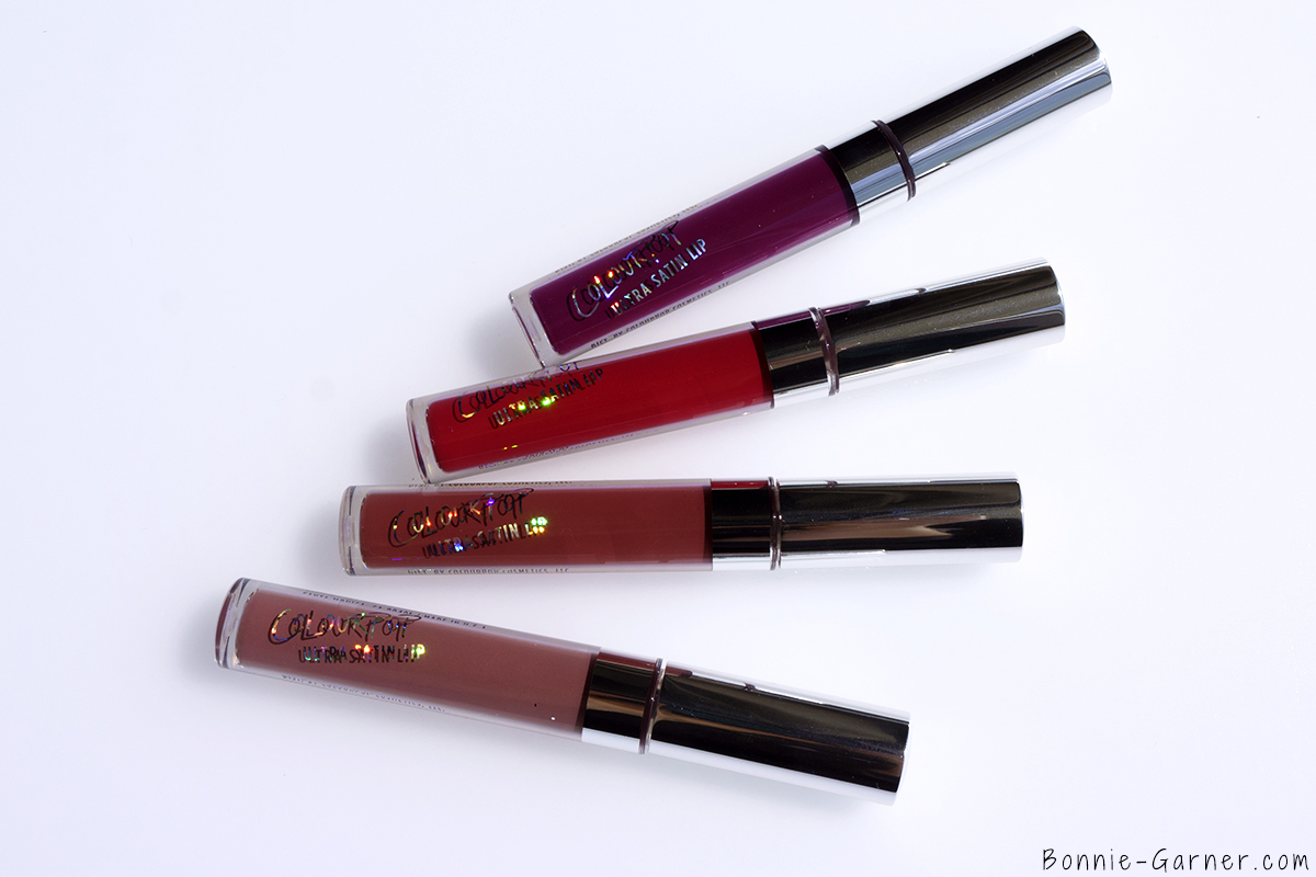 ColourPop Ultra Satin Lips Dopey, Frick N' Frack, London Fog, Panda