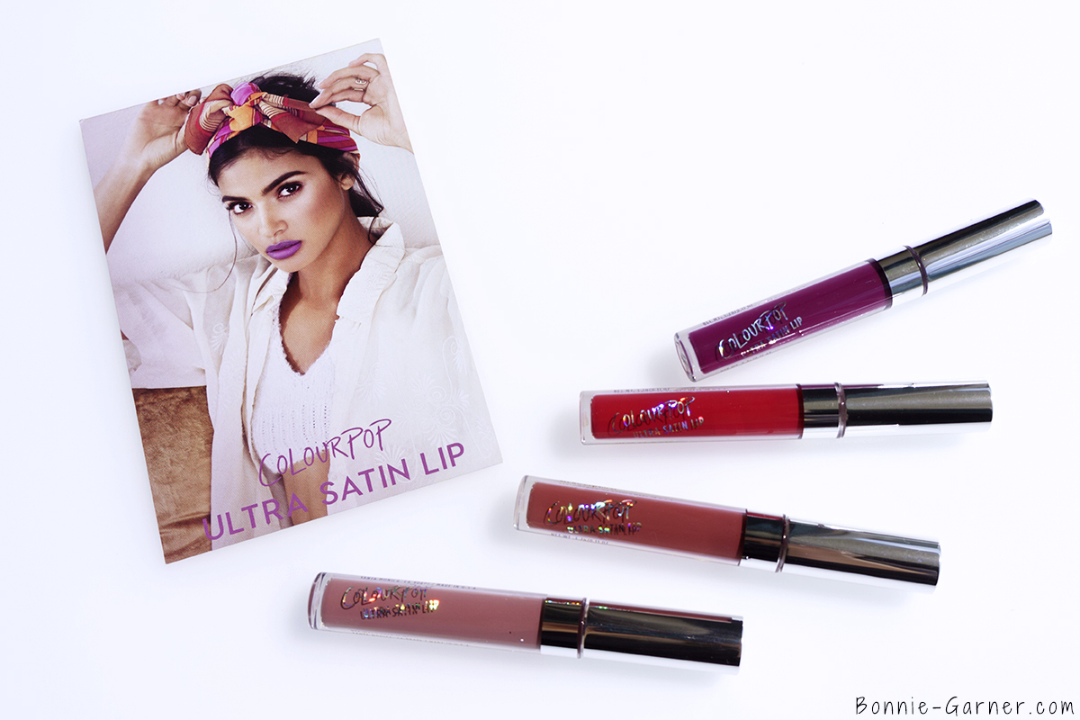 ColourPop Ultra Satin Lips Dopey, Frick N' Frack, London Fog, Panda