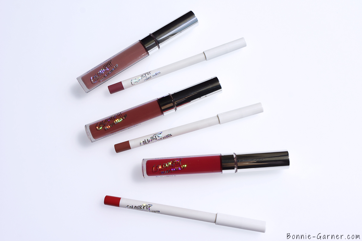 ColourPop Ultra Satin Lips and Lippie Pencils Dopey, Frick N' Frack, London Fogk & Frack, London Fog
