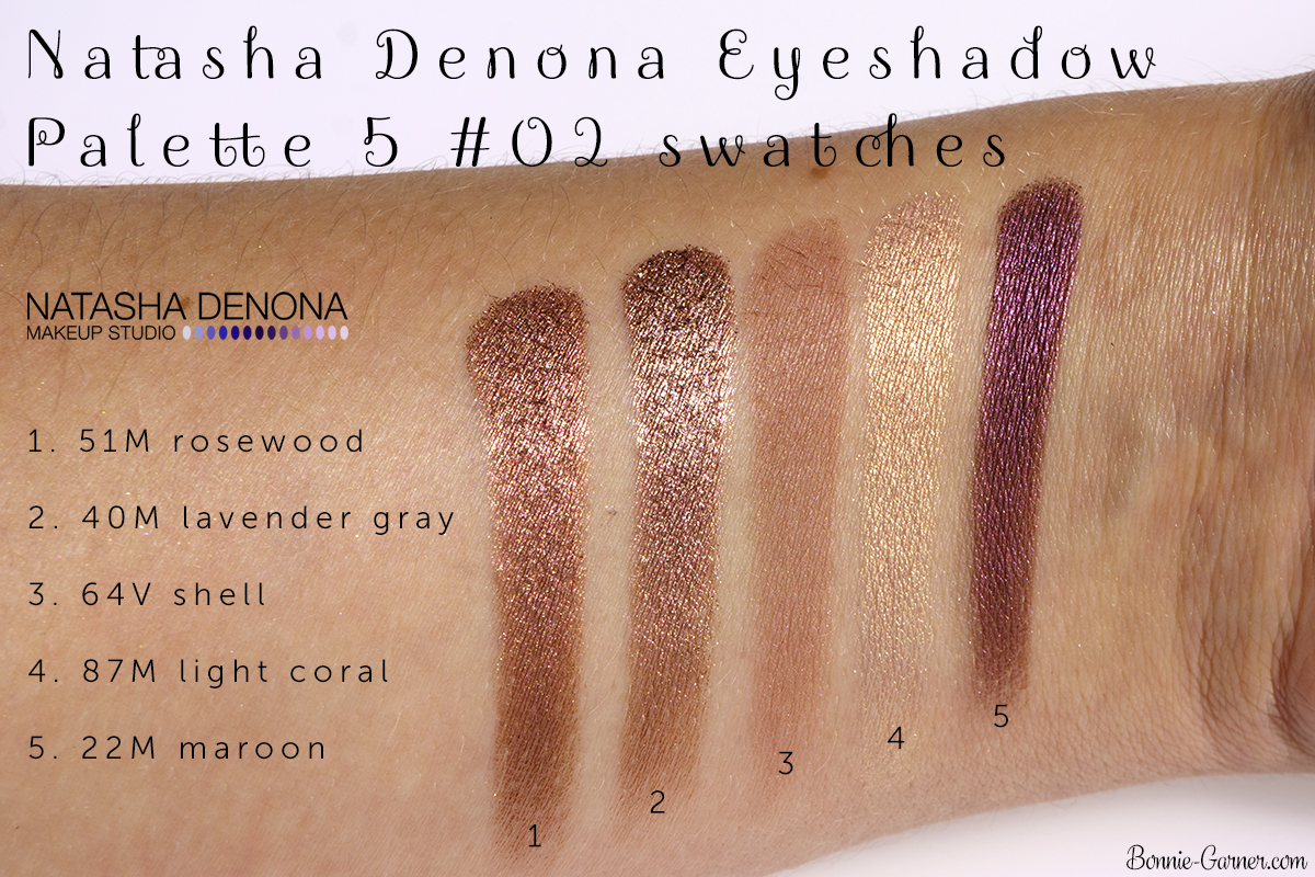 Natasha Denona Eyeshadow Palette 5 #02 swatches