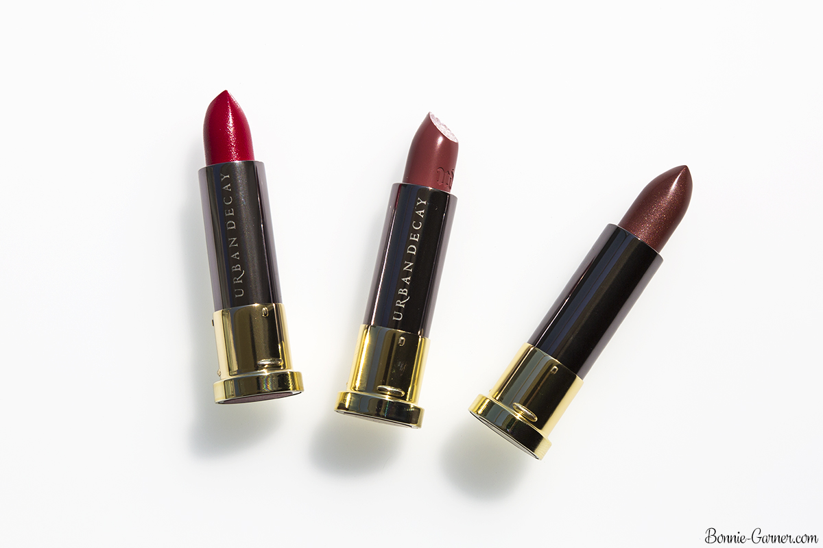 Urban Decay Vice lipsticks Amulet, Ravenswood, Psycho