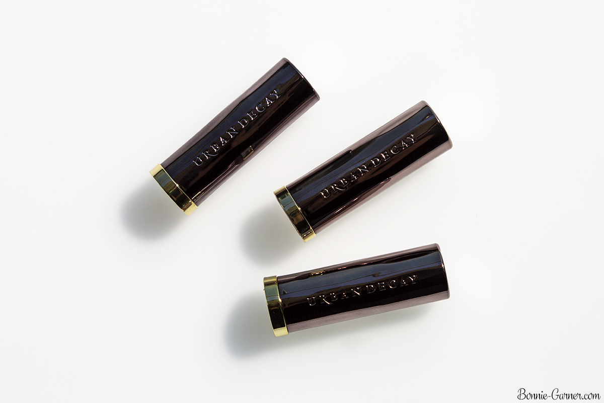 Urban Decay Vice lipsticks Sheer Liar, Backtalk, Tryst