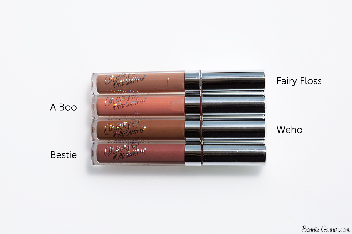 ColourPop Ultra Glossy Lip Fairy Floss, A Boo, Weho, Bestie