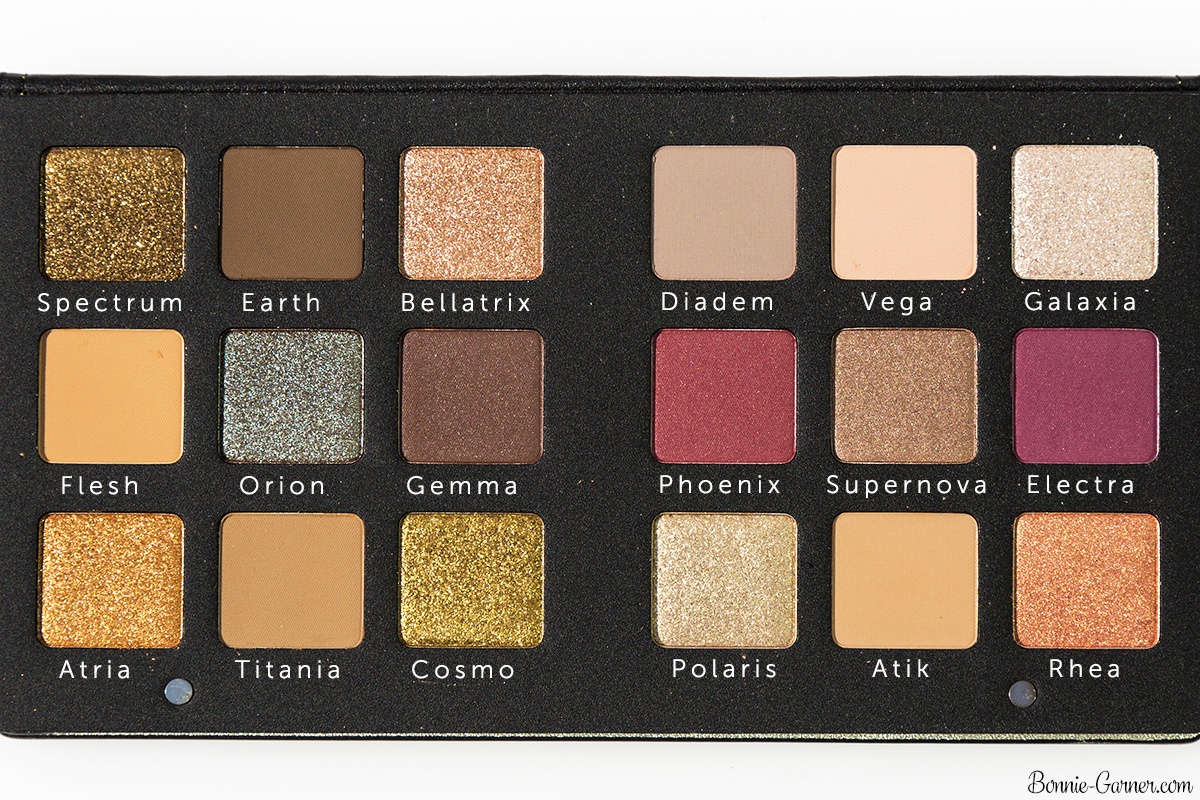 Natasha Denona Star Palette eyeshadows names