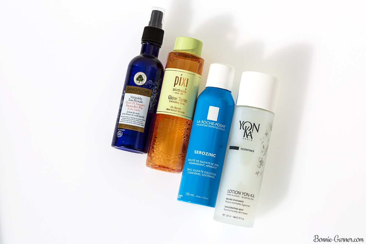 Toner: La Roche-Posay Serozinc, Sanoflore Eau De Fleur d'Oranger,Yon-Ka Lotion PNG, Pixi Glow Tonic