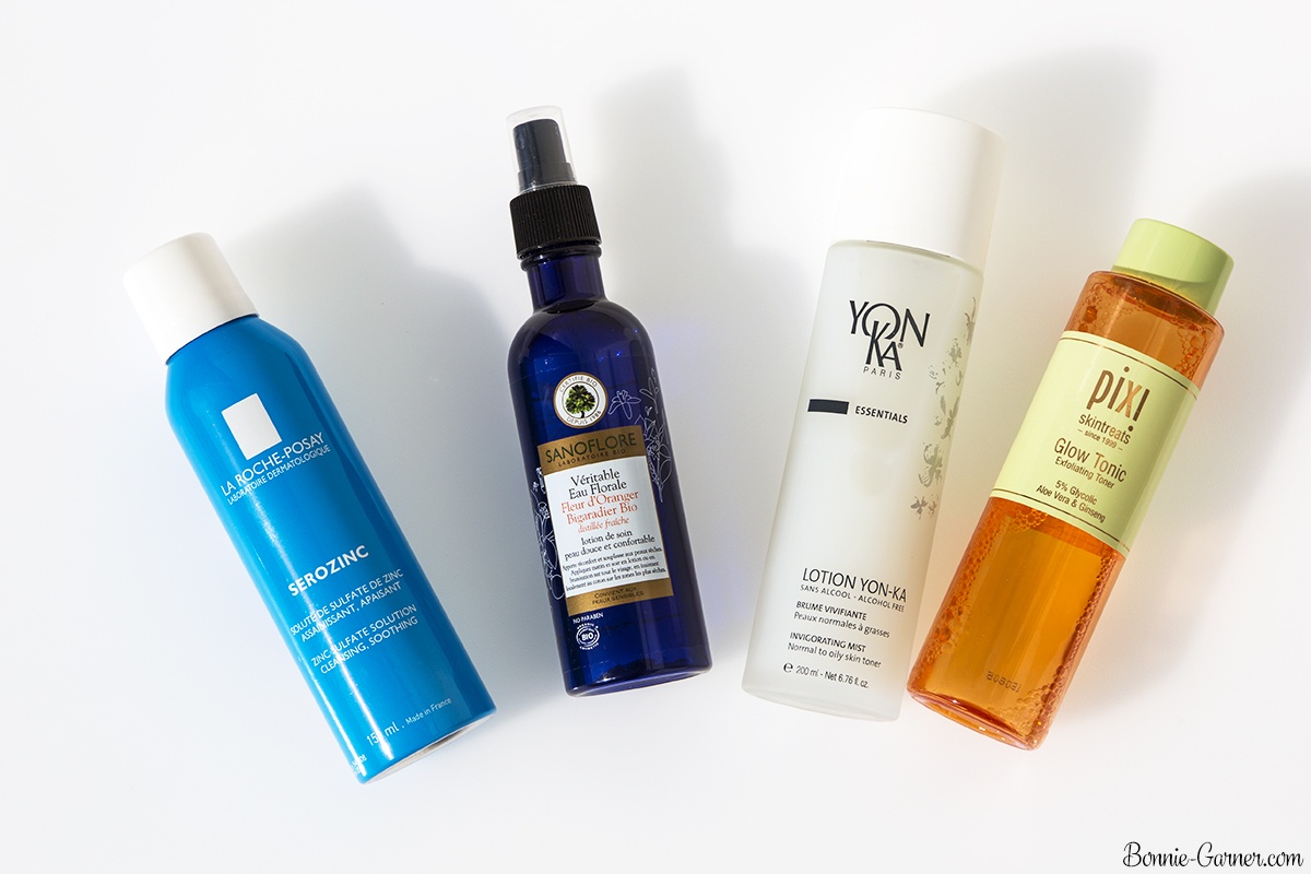 Toner: La Roche-Posay Serozinc, Sanoflore Eau De Fleur d'Oranger,Yon-Ka Lotion PNG, Pixi Glow Tonic