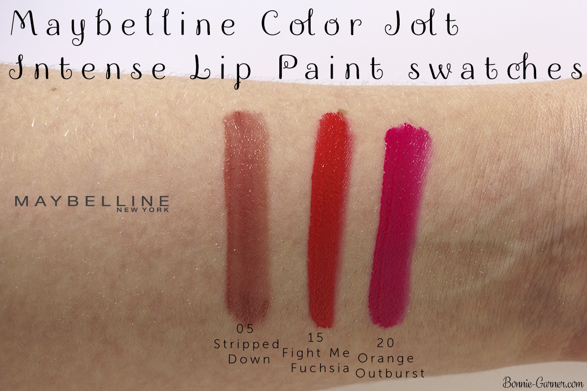 Maybelline Color Jolt Intense Lip Paint 05, 15, 20 swatches