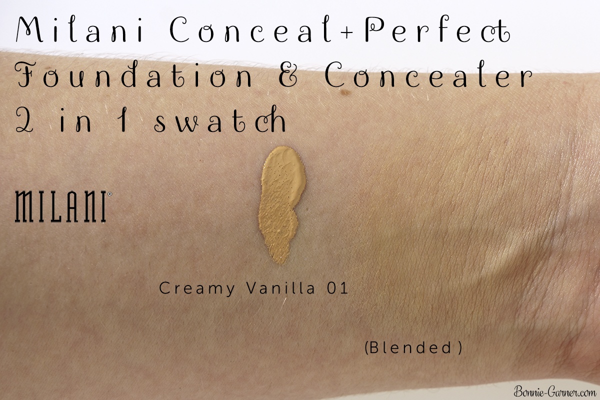 Milani Conceal + Perfect 2-in-1 Foundation + Concealer 01 Creamy Vanilla swatch