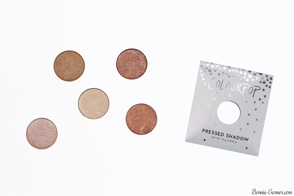 ColourPop Pressed Powder eyeshadows: Liar Liar, High Strung, Come And Get It, You Know The Drill, Let Me Explain