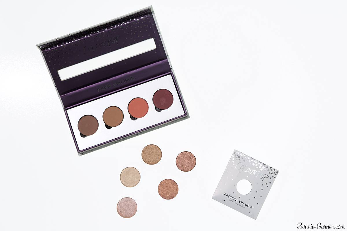 ColourPop Pressed Powder eyeshadows: Made To Last, Wake Up Call, Wait For It, Get Out, Let Me Explain, Liar Liar, You Know The Drill, High Strung, Come And Get It