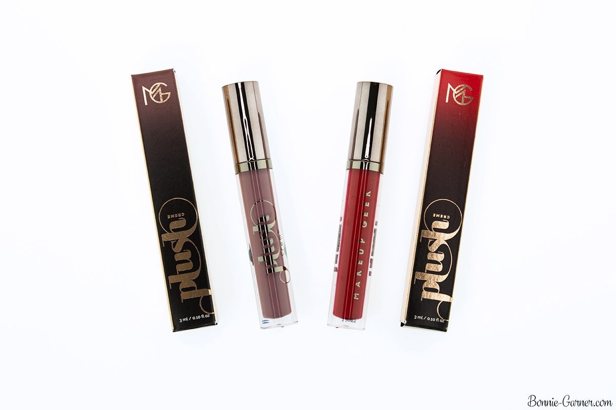Makeup Geek Plush Creme liquid lipsticks: Old Soul, Trophy Wife