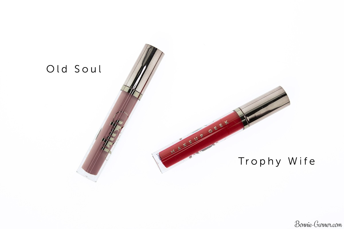 Makeup Geek Plush Creme liquid lipsticks: Old Soul, Trophy Wife