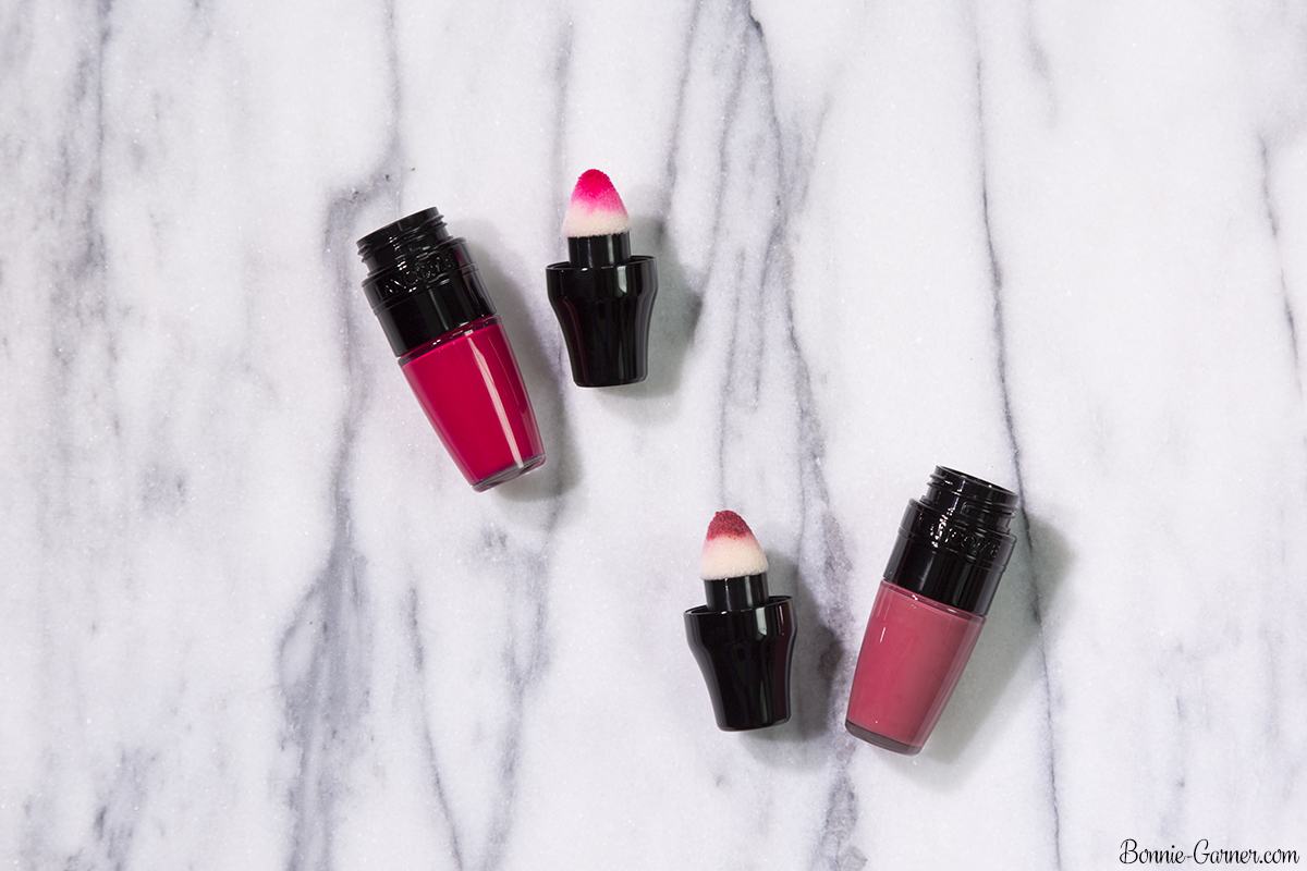 Lancôme Matte Shaker liquid lipsticks: Pink Power 378, Beige Vintage 270