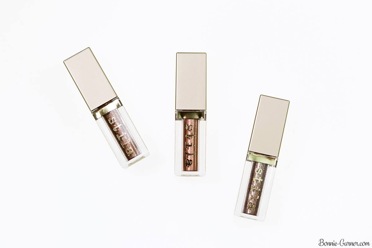 Stila Magnificent Metals Glitter & Glow Liquid Eye Shadow: Rose Gold Retro, Bronzed Bell, Smoldering Satin