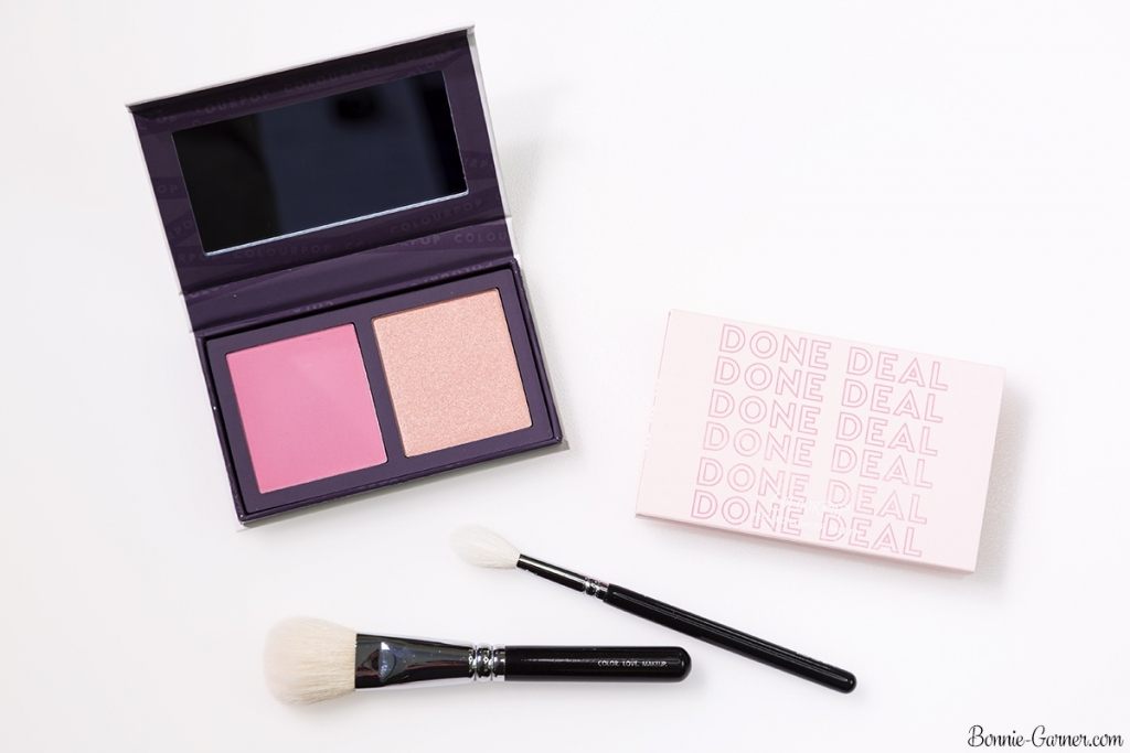 ColourPop Pressed Powder Face Duo blush and highlighter: Done Deal (Pink collection)