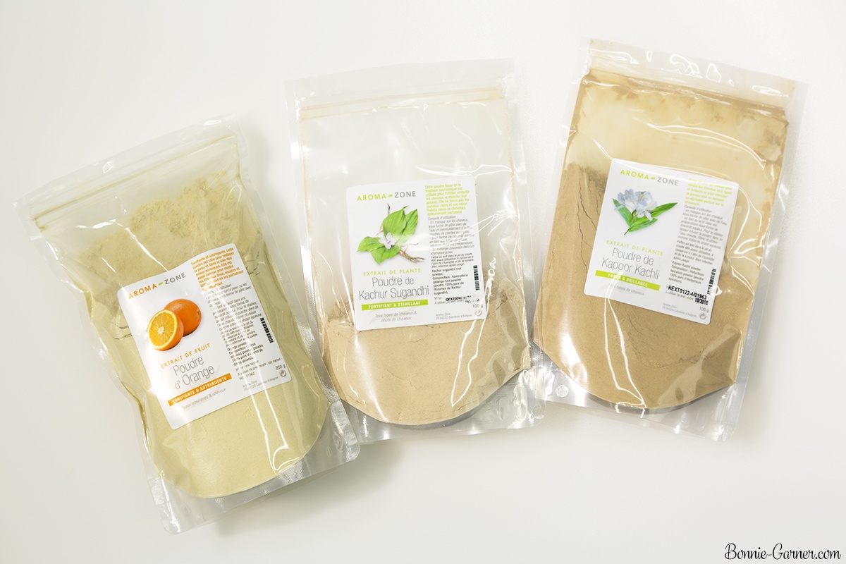 Natural dry shampoos: Orange, Kachur Sugandhi, Kapoor Kachli powders