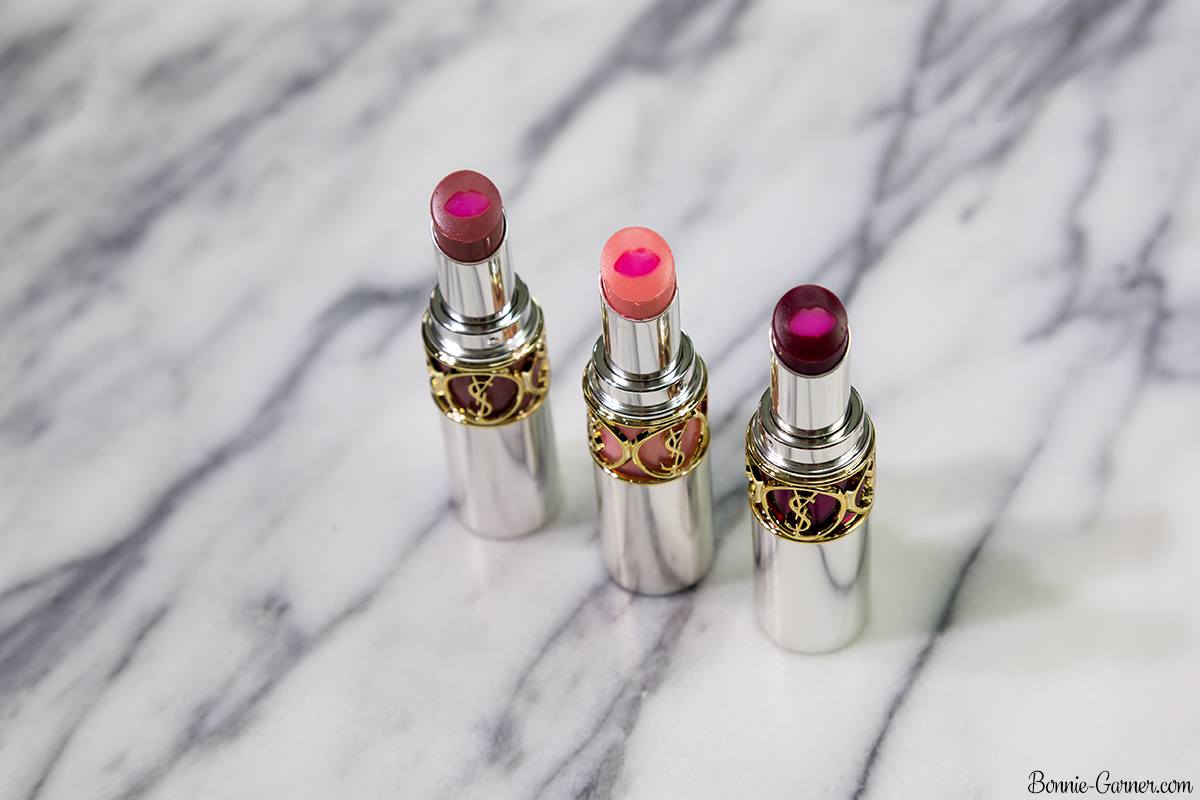 YSL Volupté Tint In Balm: 1 Dream Me Nude, 3 Call Me Rose, 5 Dare Me Plum
