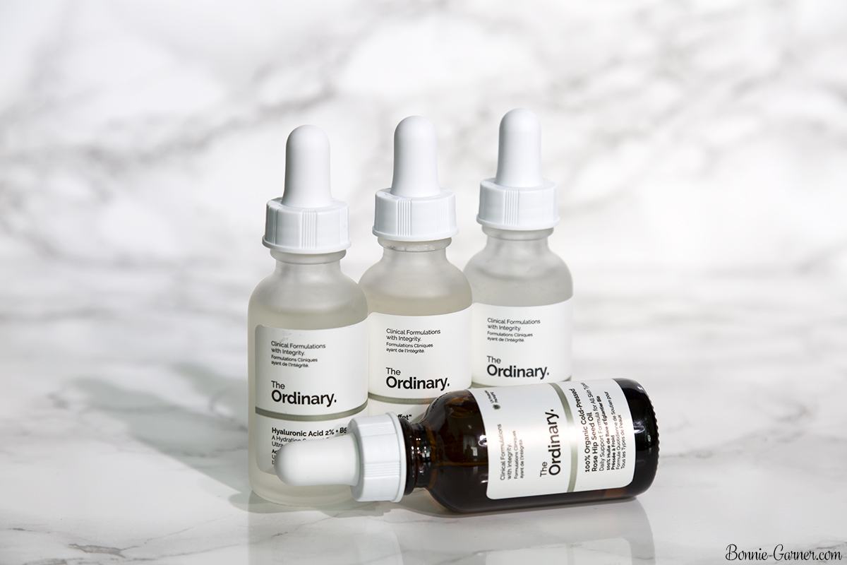 The Ordinary: 100% Cold-Pressed Organic Rose Hip Seed Oil, Hyaluronic Acid 2% + B5, "Buffet", Niacinamide 10% + Zinc