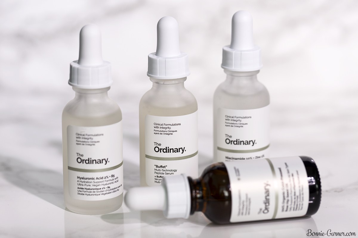 The Ordinary: 100% Cold-Pressed Organic Rose Hip Seed Oil, Hyaluronic Acid 2% + B5, "Buffet", Niacinamide 10% + Zinc