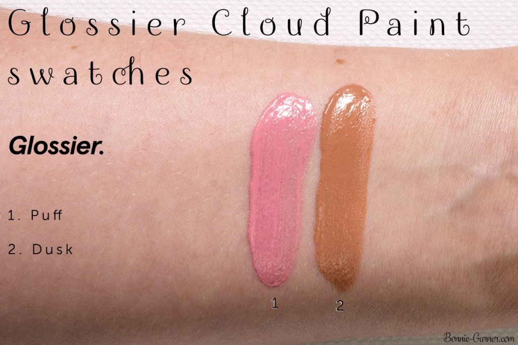 Glossier: Cloud Paint Dusk, Puff swatches