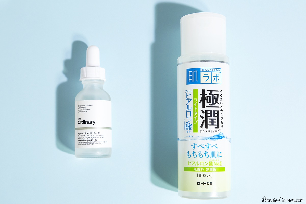 The Ordinary Hyaluronic Acid 2% + B5, Hada Labo Gokujyun Hyaluronic Acid Lotion