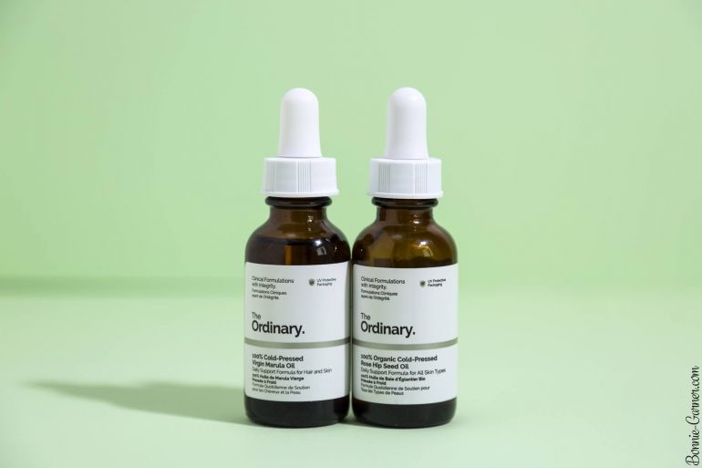 Les huiles The Ordinary: Rose Hip Seed Oil & Marula Oil, mon avis