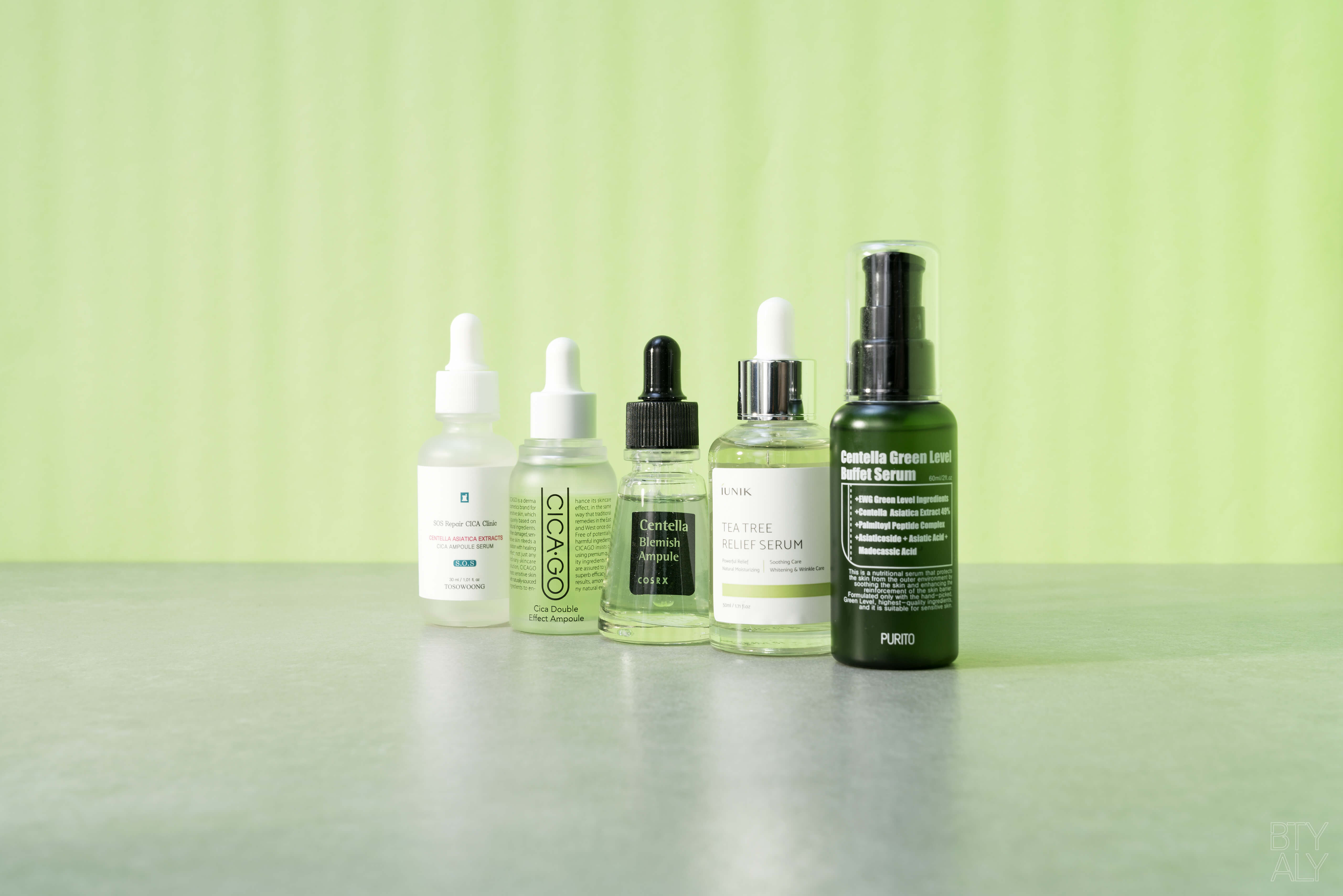 Centella Asiatica/ Cica cosmetic products: ampoules/serums Purito, Iunik, Cosrx, Cicago, Tosowoong